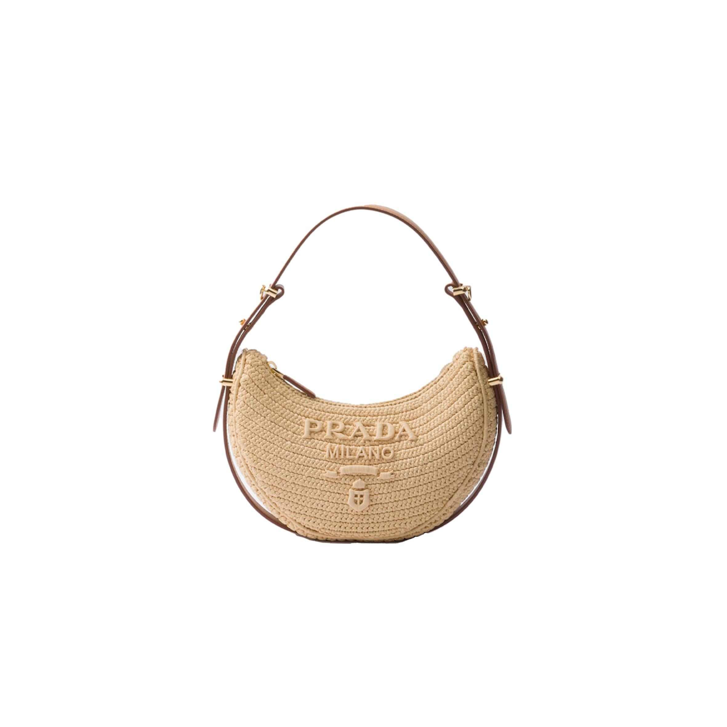 Pra*a Pra*a arquÉ crochet shoulder bag 1bc194 (22.5*18.5*6cm)